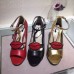 Gucci Red mouth embroidered leather pump 431027