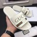 Gucci Men's Slide Sandals Vintage Logo Web Trim White 2018