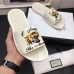 Gucci Men's Slide Sandals Tiger With L’aveugle par amour White 2018