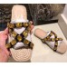 Gucci Grosgrain Espadrilles Slide Sandals with Crystals Gold 2019