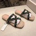 Gucci Grosgrain Espadrilles Slide Sandals with Crystals Green 2019