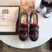 Gucci Heel 12cm Platform 6cm Pearl GG Web Pumps Black 2018