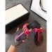 Gucci Leather Thong Sandals with Double G 497444 Fuchsia