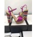 Gucci Rainbow Heel Sandals Hot Pink 2018