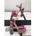 Gucci Rainbow Heel Sandals Hot Pink 2018