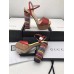 Gucci Rainbow Heel Sandals Red 2018