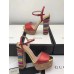 Gucci Rainbow Heel Sandals Red 2018