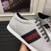 Gucci Glitter Fabric Web Stud Detail Low-up Sneaker 41972 Silver 2017