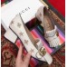 Gucci Heel 4.5cm Double G Fringe Leather Pumps Gold Thread Embroidered Bees And Stars 551548 White 2018