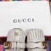 Gucci Heel 4.5cm Double G Fringe Leather Pumps Gold Thread Embroidered Bees And Stars 551548 White 2018