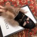 Gucci Princetown Leather Fur Slipper Black Bee