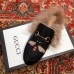 Gucci Princetown Leather Fur Slipper Black Bee