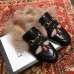 Gucci Princetown Leather Fur Slipper Black Bee