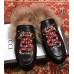 Gucci Princetown Leather Fur Slipper Black Snake