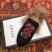 Gucci Princetown Leather Fur Slipper Black Snake