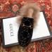 Gucci Princetown GG Velvet Fur Slipper Black