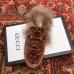 Gucci Princetown GG Velvet Fur Slipper Coffee