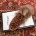 Gucci Princetown GG Velvet Fur Slipper Coffee