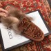 Gucci Princetown GG Velvet Fur Slipper Coffee