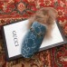 Gucci Princetown GG Velvet Fur Slipper Blue