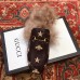 Gucci Princetown Leather Fur Slipper Black Bee And Star