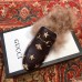 Gucci Princetown Leather Fur Slipper Black Bee And Star