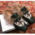 Gucci Princetown Leather Fur Slipper Black Crystal Butterfly