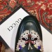 Gucci Princetown Leather Fur Slipper Black Crystal Butterfly