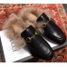 Gucci Princetown Leather Fur Slipper Black