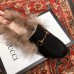 Gucci Princetown Leather Fur Slipper Black