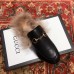 Gucci Princetown Leather Fur Slipper Black