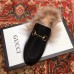 Gucci Princetown Leather Fur Slipper Black