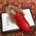 Gucci Princetown Leather Fur Slipper Red