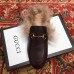 Gucci Princetown Leather Fur Slipper Coffee