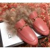 Gucci Princetown Leather Fur Slipper Pink