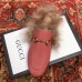 Gucci Princetown Leather Fur Slipper Pink