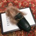 Gucci Princetown Leather Fur Slipper Green