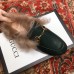 Gucci Princetown Leather Fur Slipper Green