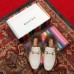 Gucci Princetown Leather Fur Slipper White