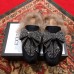 Gucci Princetown Crystal Embroidered Bow With Lamb Fur Slipper Horsebit Detail 471955 Black