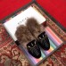 Gucci Princetown Velvet Fur Slipper With Crystals Black