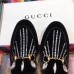 Gucci Princetown Velvet Fur Slipper With Crystals Black