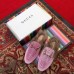 Gucci Princetown Velvet Fur Slipper With Crystals Pink