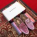 Gucci Princetown Velvet Fur Slipper With Crystals Pink