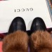 Gucci Crystal and Fur Slipper Black Runway