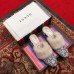 Gucci Crystal and Fur Slipper Python Pattern Runway