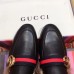 Gucci Princetown Leather Fur Slipper Black Web