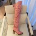 Gucci Canvas Over-the-knee Boots 523513 Pink 2018