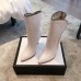 Gucci Crystal Edge Leather Boots White 2018