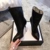 Gucci Crystal Edge Leather Boots Black 2018